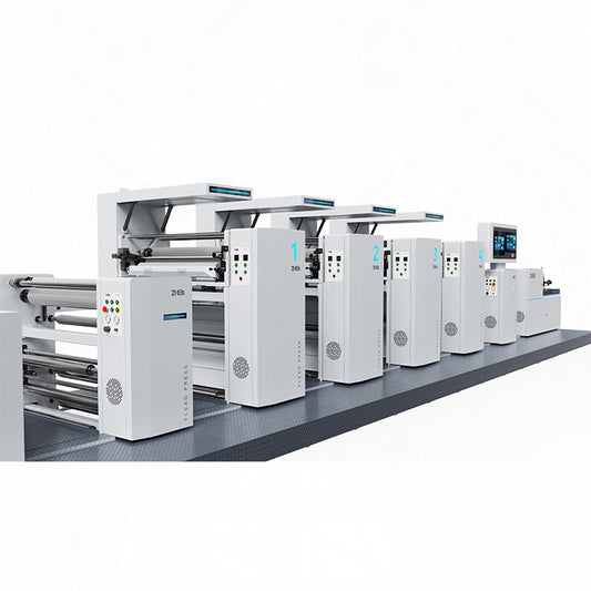 Mechanical axis flexographic printing press